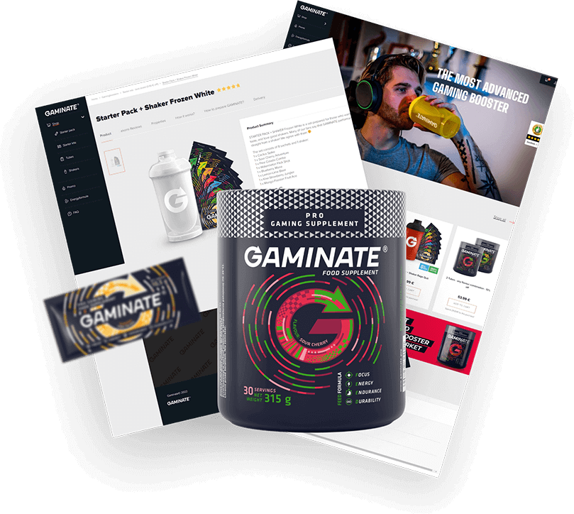Unusual UI for Gaminate - <span>Gaming Boosters e-store</span>